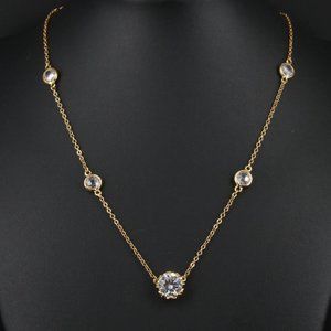 CZ by Kenneth Jay Lane "Crown" Necklace